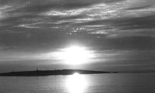 Coucher de soleil dans la passe de Toul-ar-Staon